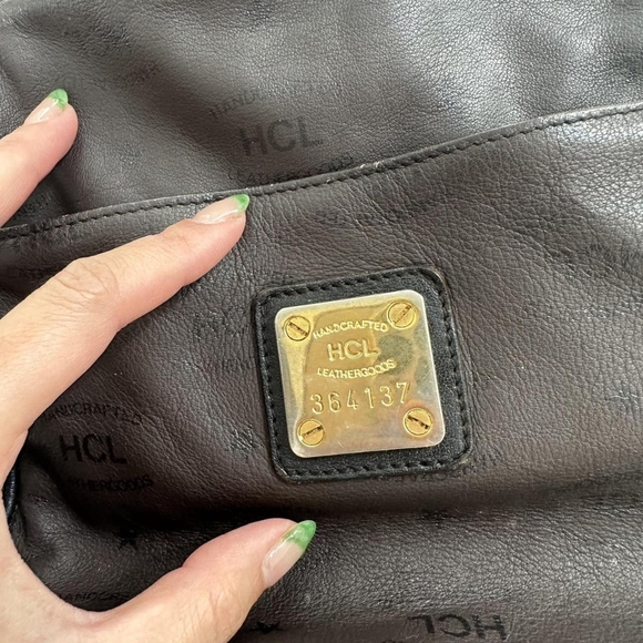 Rare vintage HCL Germany leather triangle backpack - Picture 6 of 7